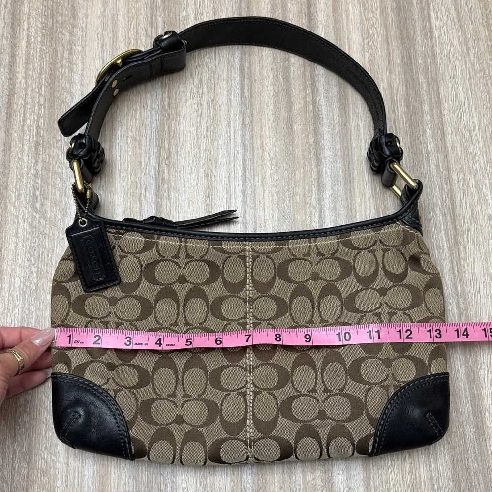 Coach Bleeker Hobo Shoulder Bag # 11431 Leather Corner Brass Buckle Y2K